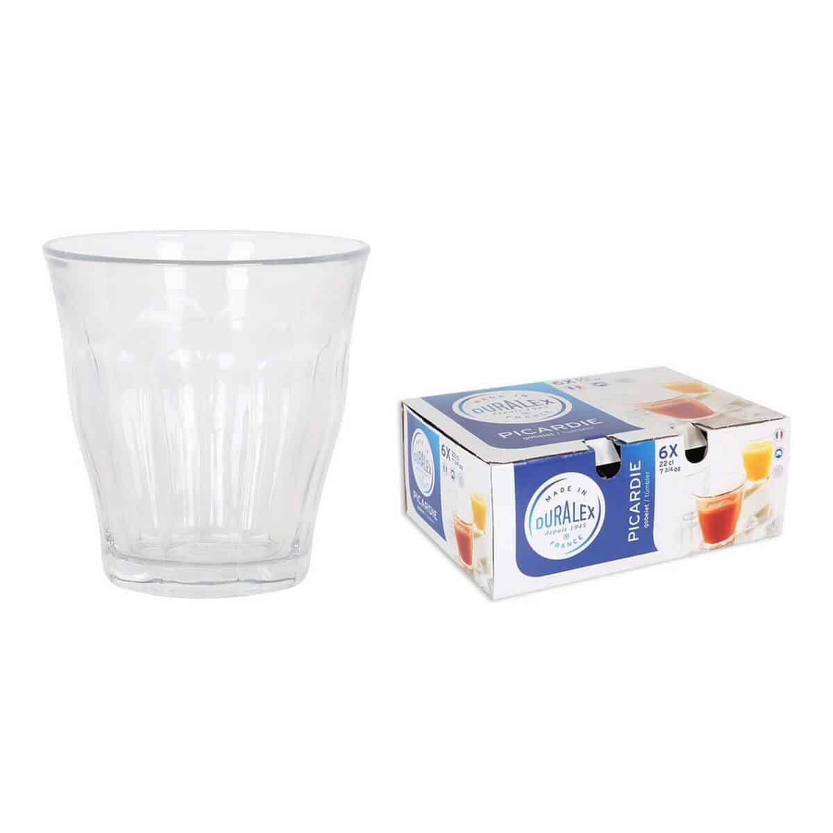 Glazenset Duralex 1026AB06/6 Transparant Kristal 200 ml (6 Stuks) | Huisbest.nl