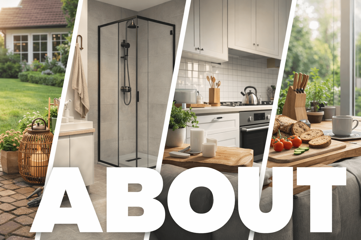 About over ons huis, tuin, badkamer en keuken foto