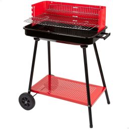 Kolenbarbecue met wielen Aktive Staal Plastic Geëmailleerd metaal 66 x 85 x 44 cm Rood | Huisbest.nl