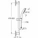 GROHE Vitalio Start 110 glijstangset / doucheset 60 cm chroom