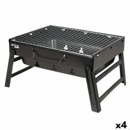 Barbecue Draagbare Aktive Rechthoekig Zwart Staal 40 x 20 x 28 cm | Huisbest.nl