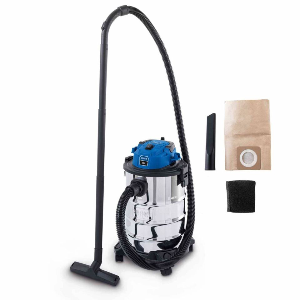 Scheppach VC25 wet and dry vacuum cleaner 25L 1200W stainless steel