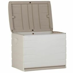 Plastiken Space Saver opbergkist 190L beige met wielen
