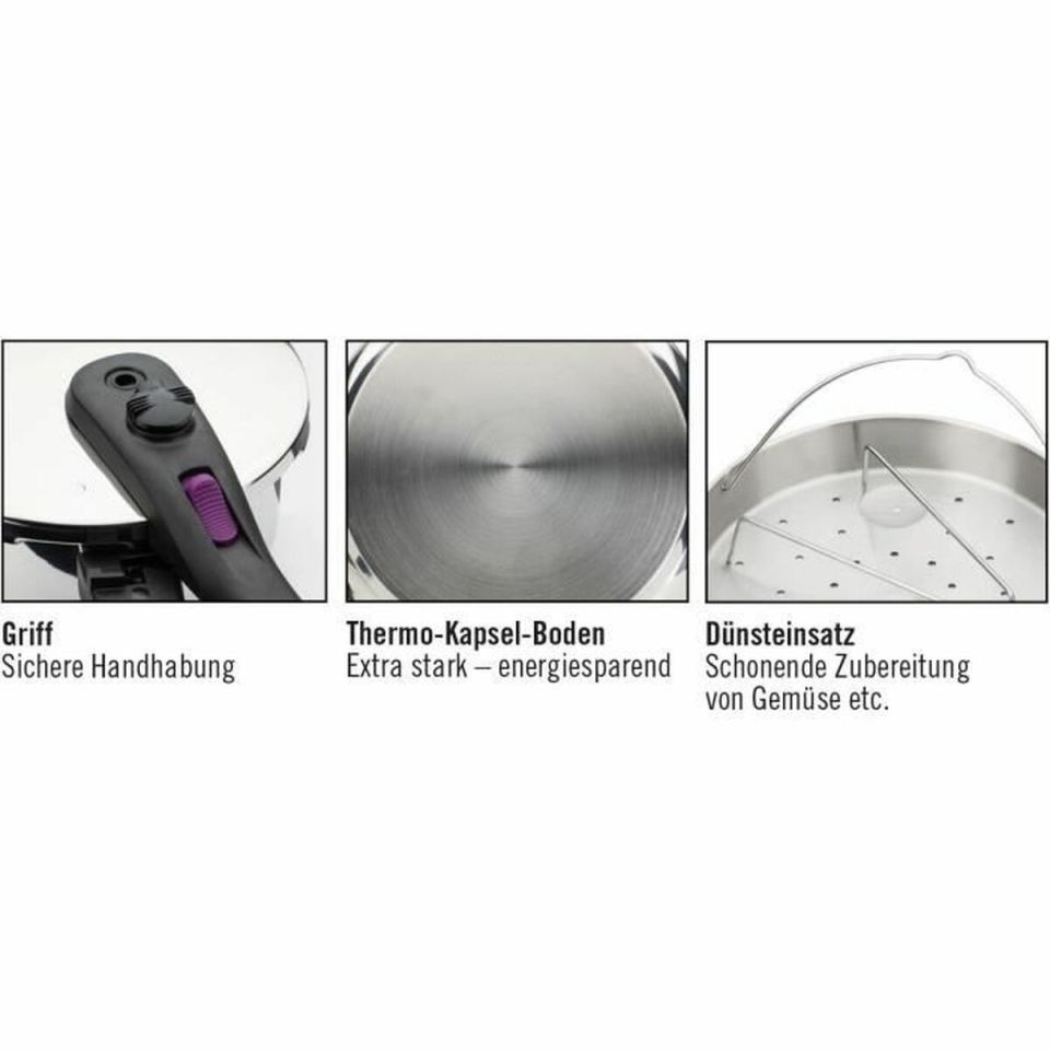 GSW System Rapid pressure cooker 6 liters 22 cm induction