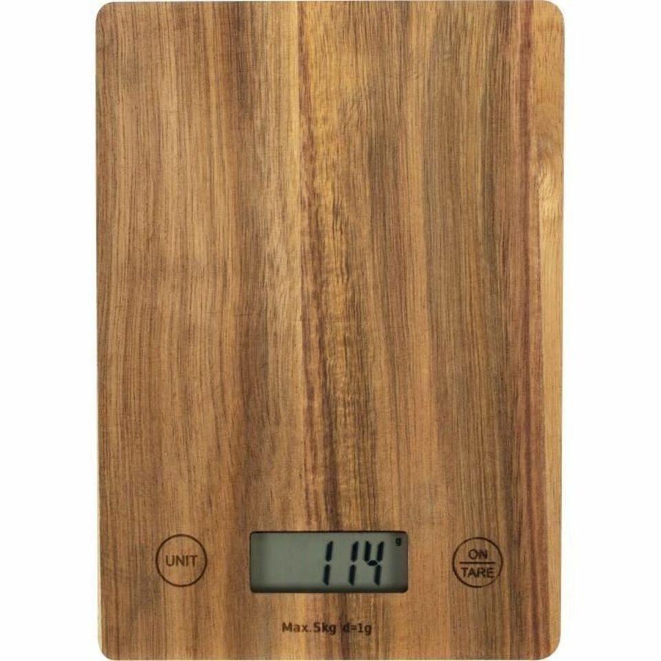 Livoo DOM492 keukenweegschaal acaciahout 5 kg digitaal