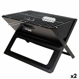 Barbecue Draagbare Aktive Zwart Staal Ijzer 45 x 30 x 29 cm | Huisbest.nl