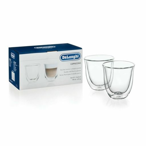 De'Longhi double-walled cappuccino glasses 190 ml (2 pieces)